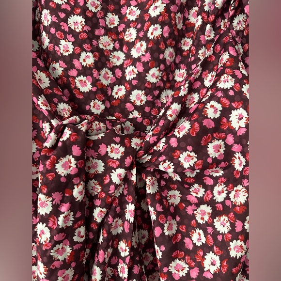 Ann Taylor Floral Maxi Dress - Burgundy, Pink and White - Picture 4 of 7